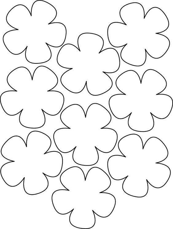 molde de flor para imprimir e recortar grátis