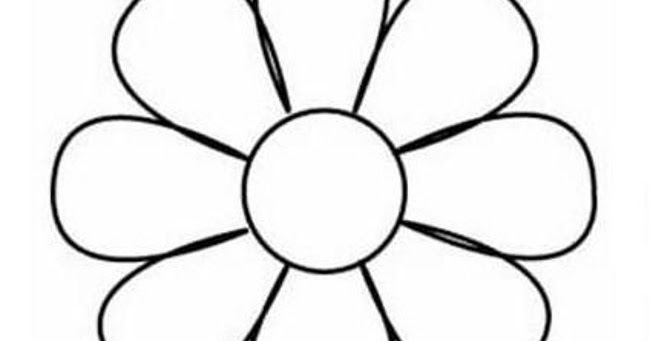 moldes de flores simples para crianças
