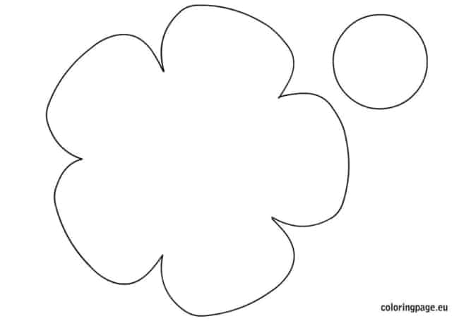 molde de flor para imprimir passo a passo