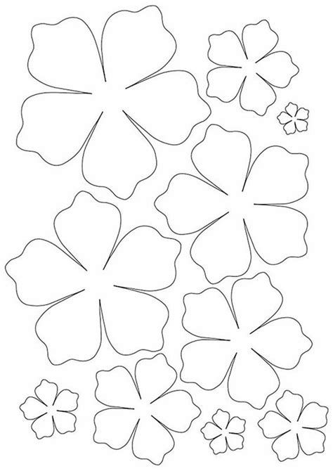 molde de flor em feltro para imprimir
