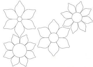 moldes de flores para cartolina