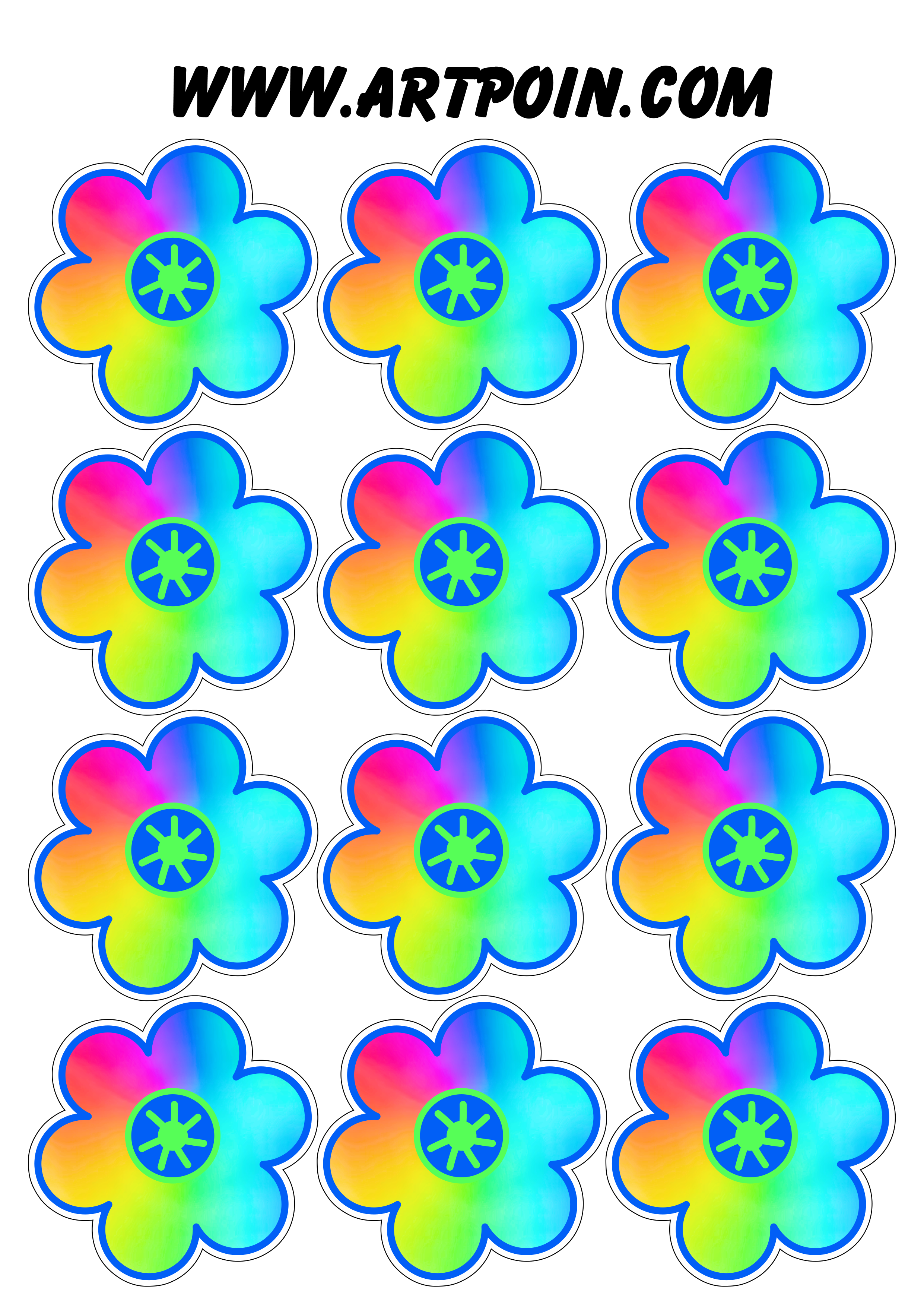 moldes de flores para imprimir e recortar grátis