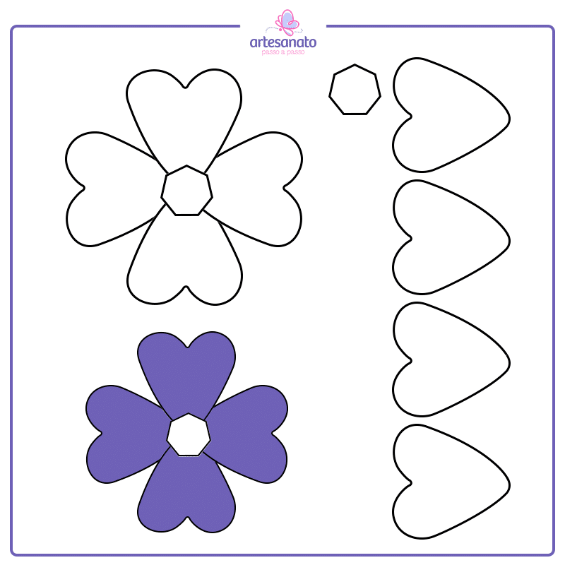 moldes de flores 3D para montar