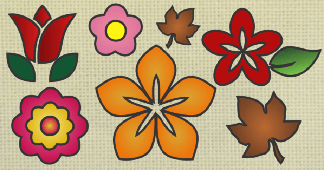 moldes de flores para artesanato em EVA