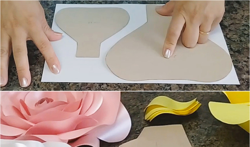 moldes de flores de papel para artesanato