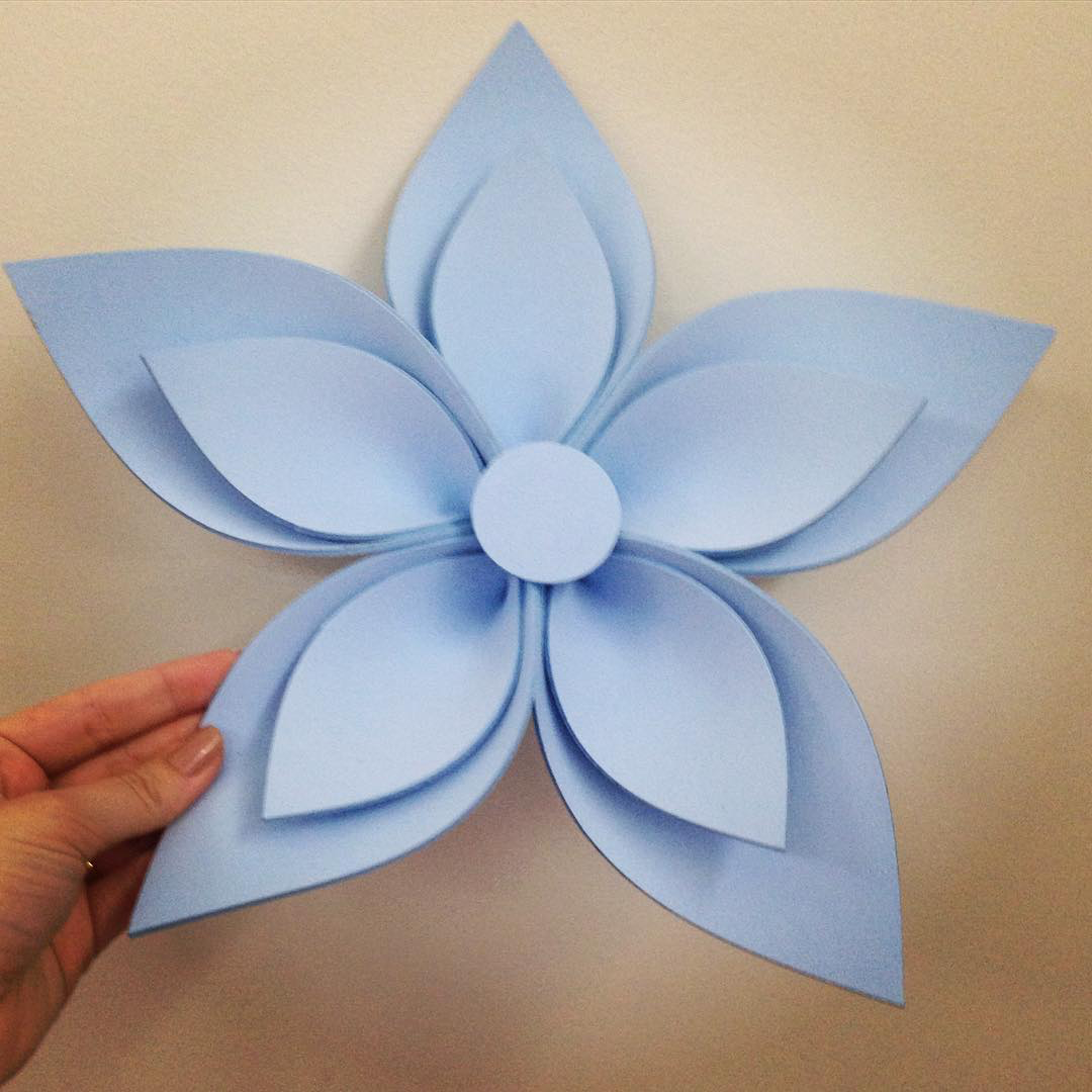 como fazer flores de papel com moldes