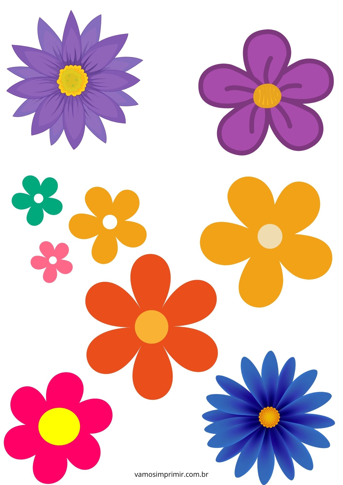 flores grandes para imprimir