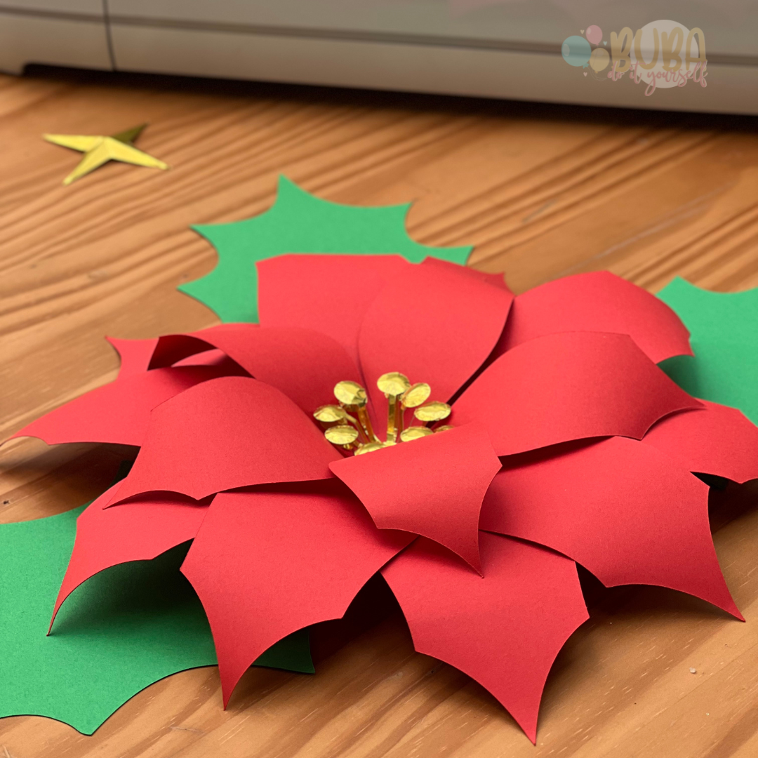 decoração com flores de papel