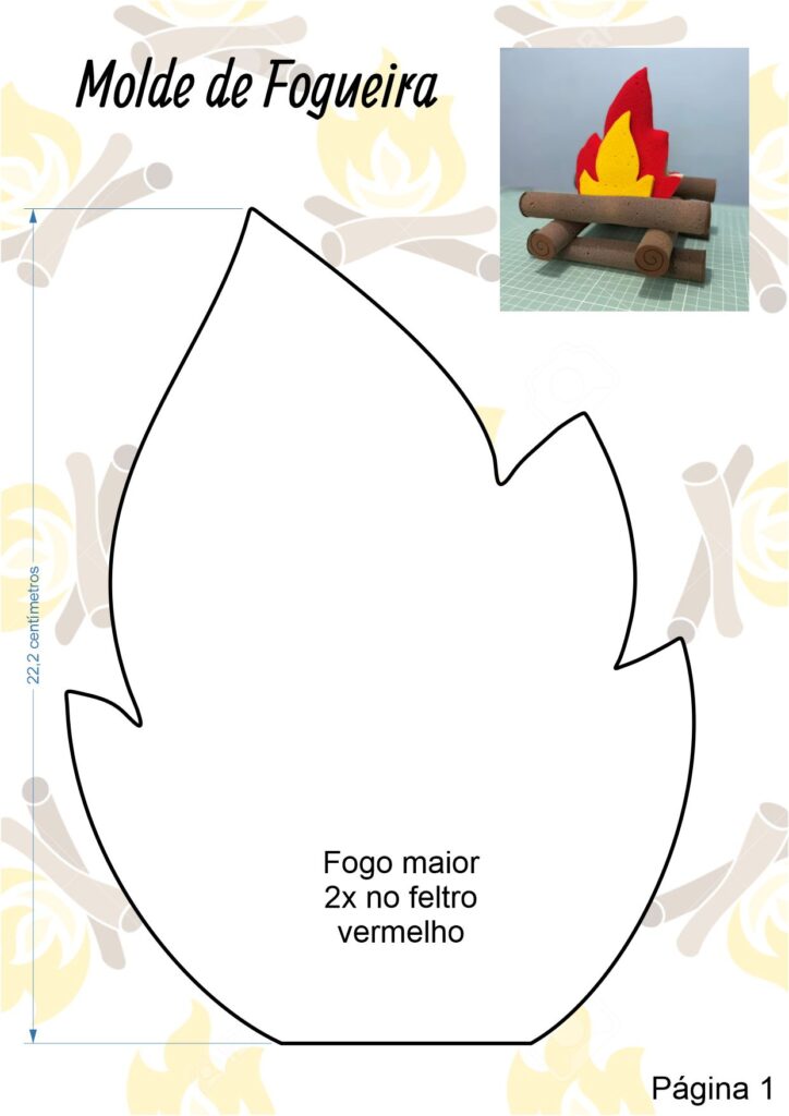 molde de fogo em eva