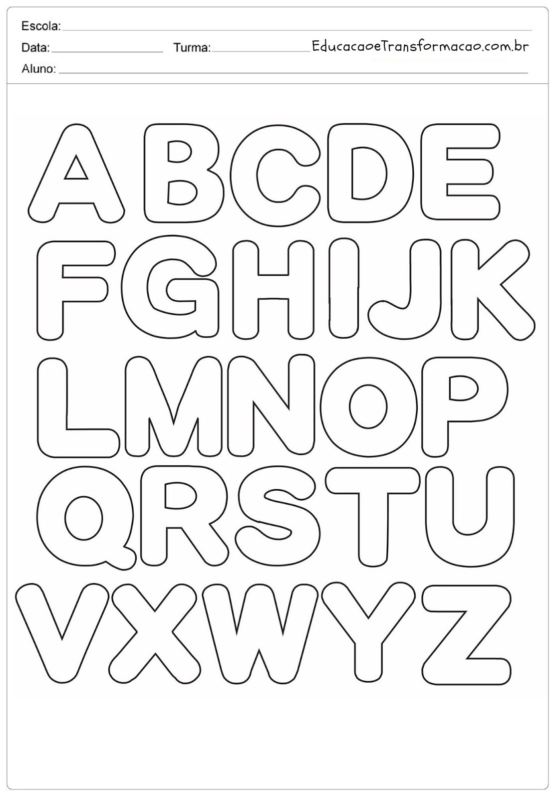 molde de letra pequena para cartaz
