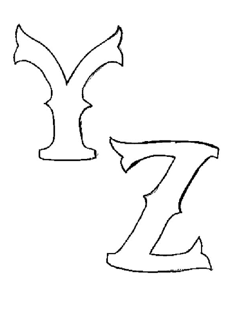 molde de letras para eva cursivas