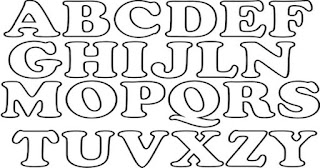 molde de letras decoradas para EVA