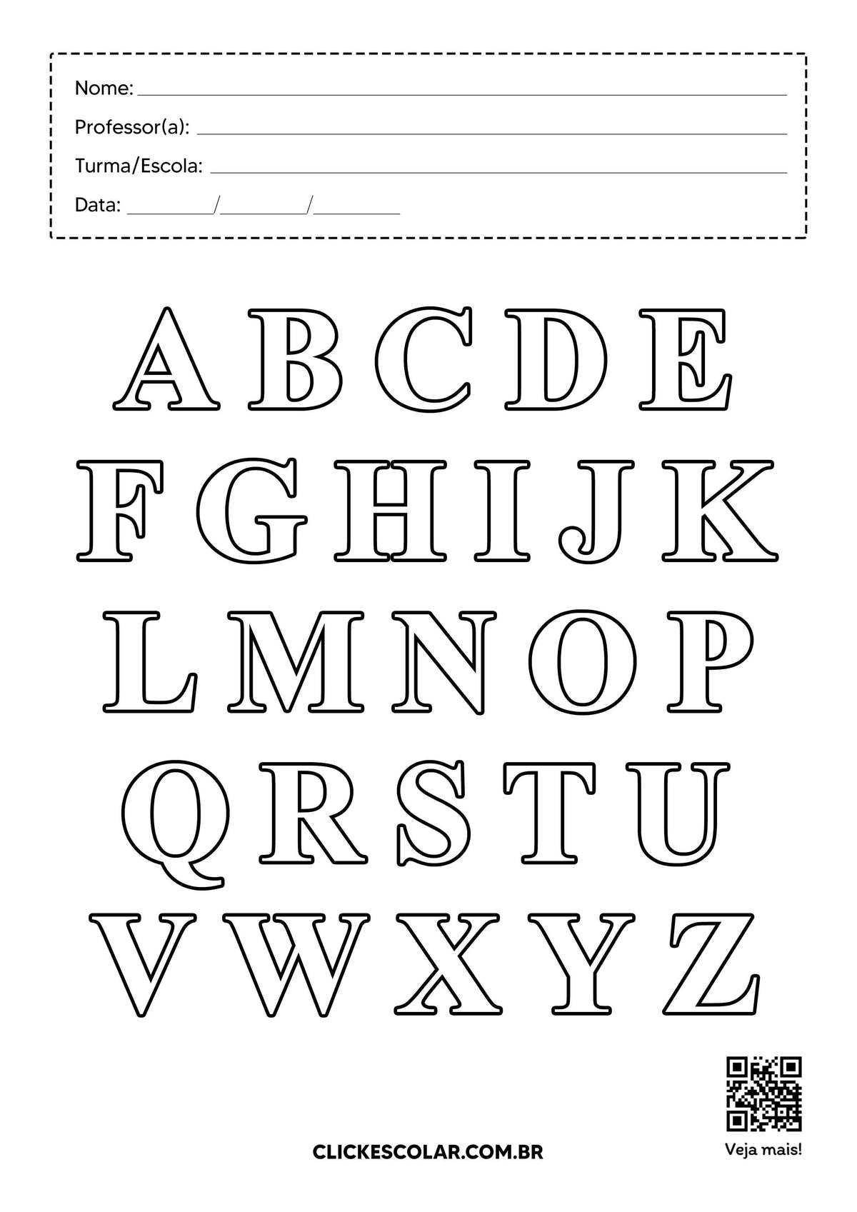 moldes de letras para alfabetização