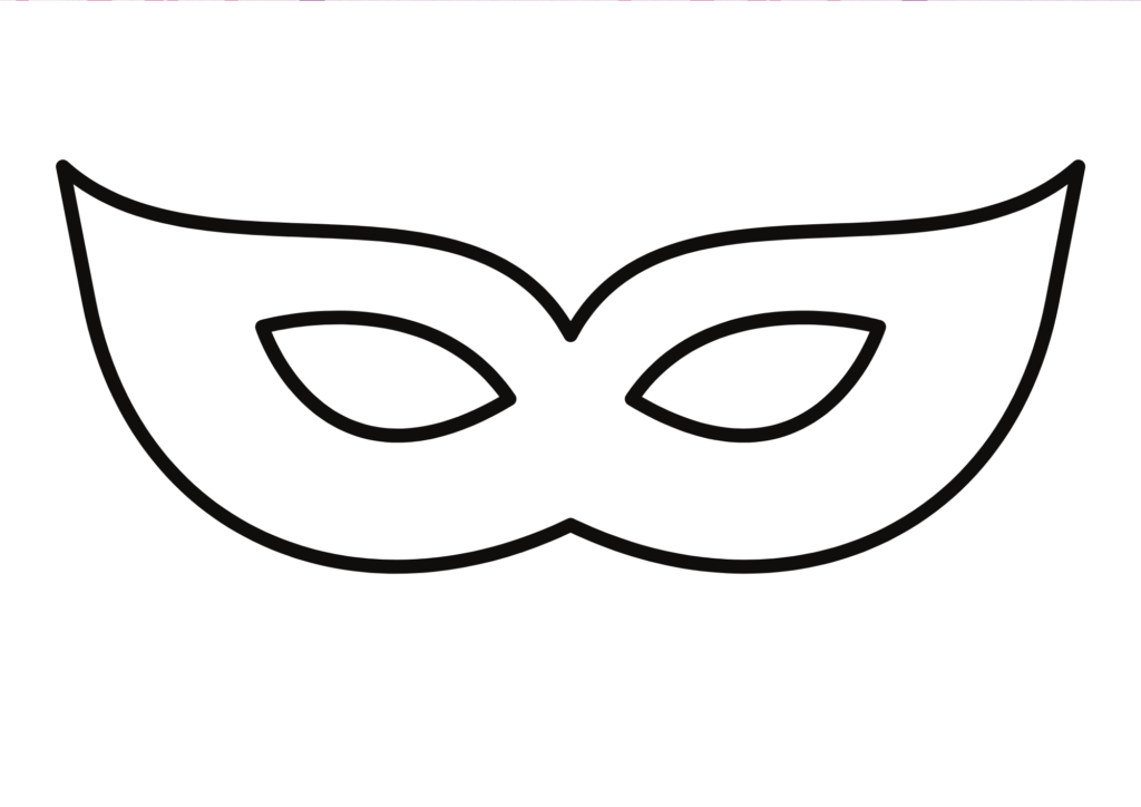 molde máscara carnaval infantil para imprimir
