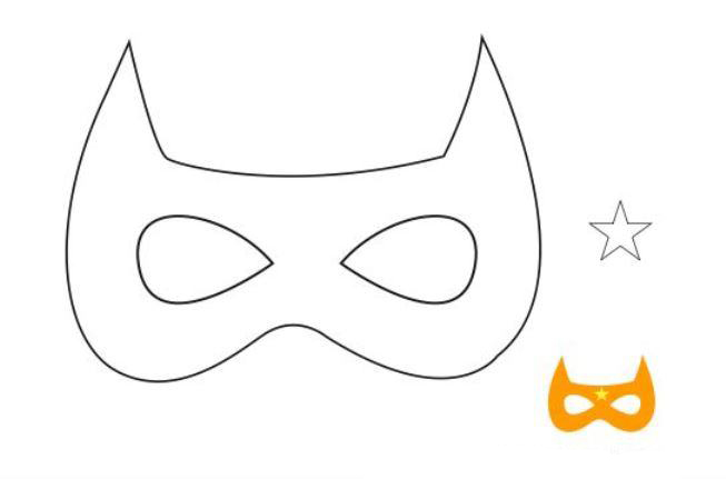molde máscara carnaval para colorir e imprimir
