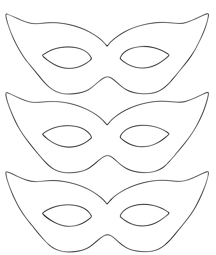 molde máscara carnaval em feltro para imprimir