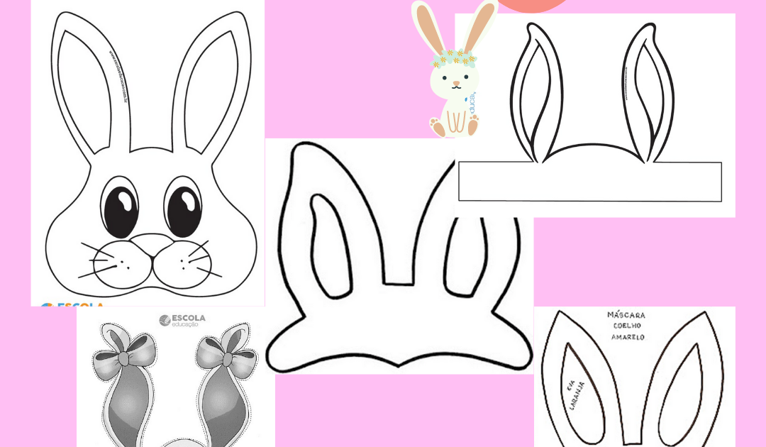 molde mascara coelho para imprimir gratis