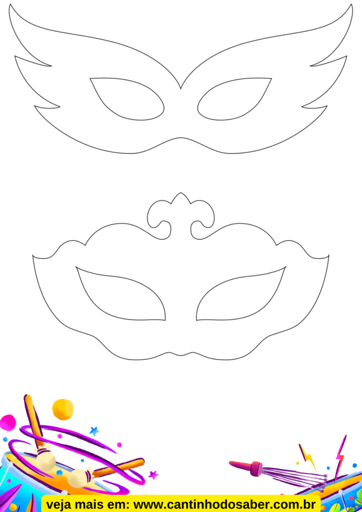 molde máscara de papel para imprimir