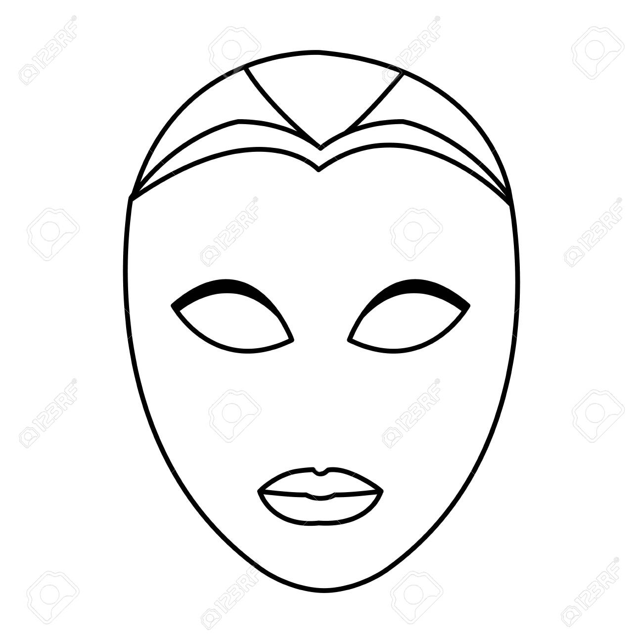 molde máscara de papel para imprimir