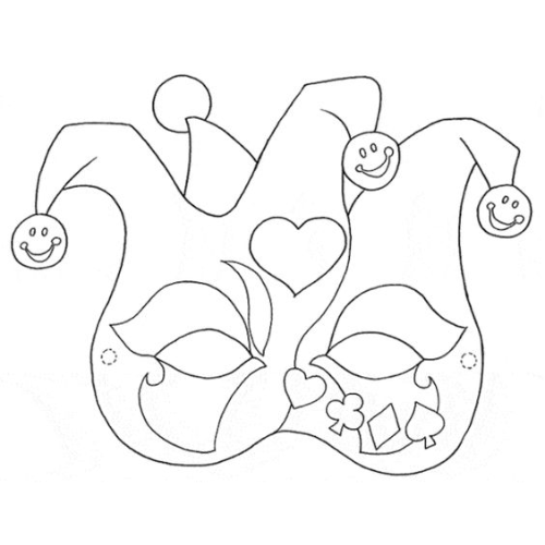 molde máscara veneciana para imprimir