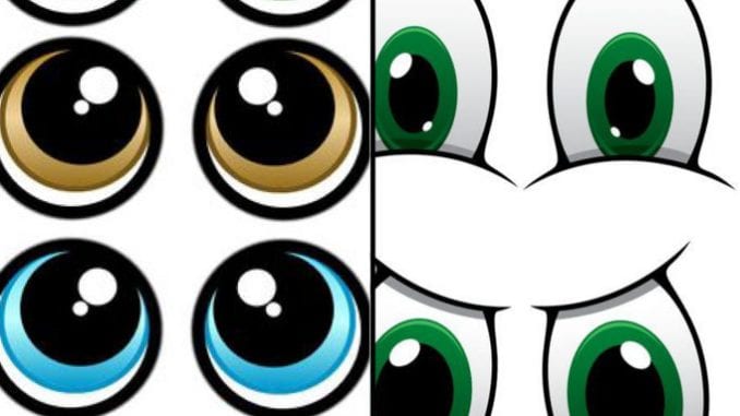 inspiração molde de olhos de eva para bonecas