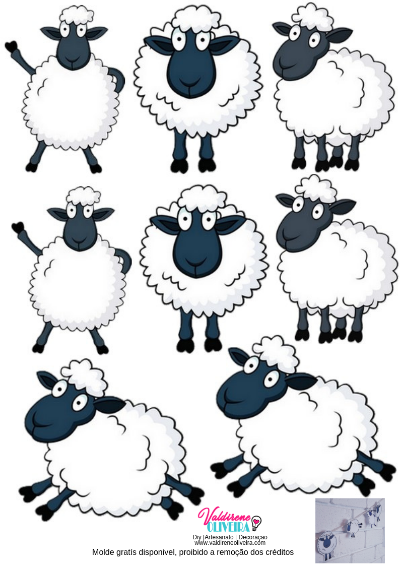 molde ovelha em eva para lembrancinha