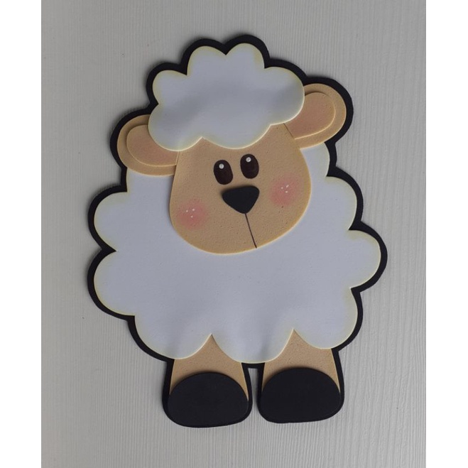 molde ovelha em eva para páscoa