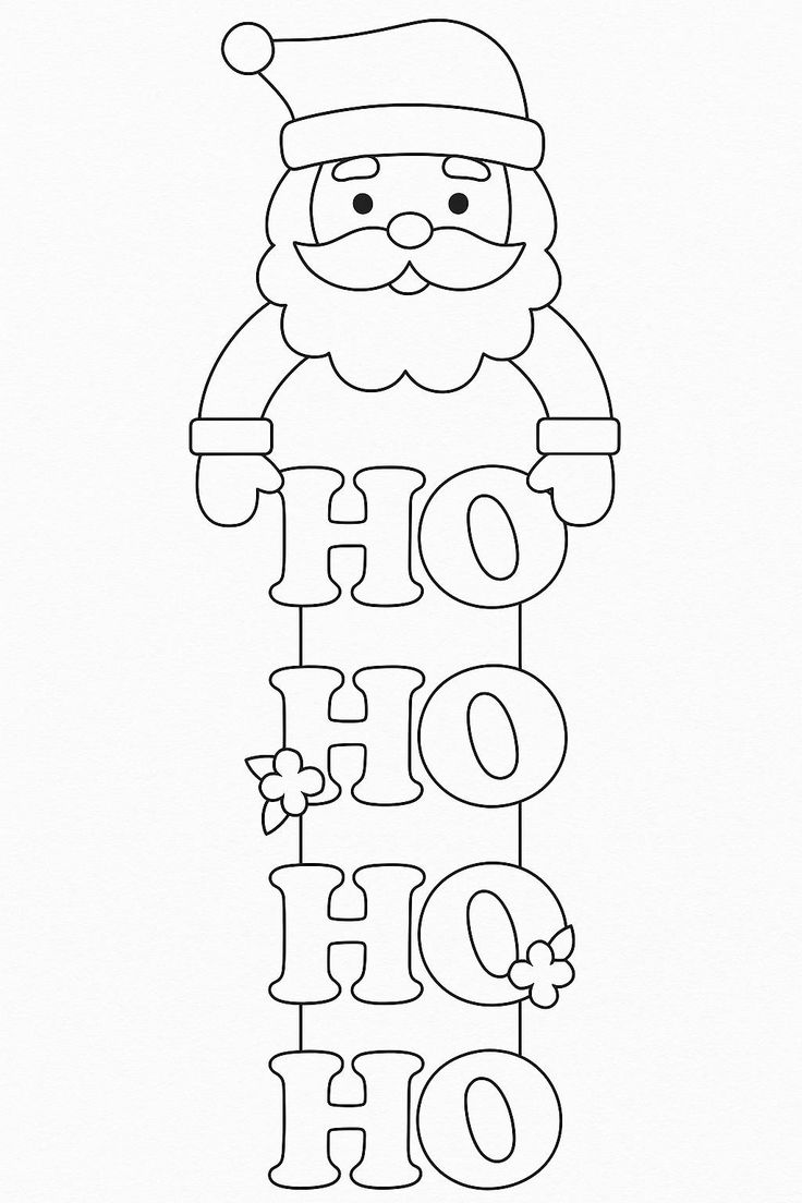 molde de papai noel em eva para porta