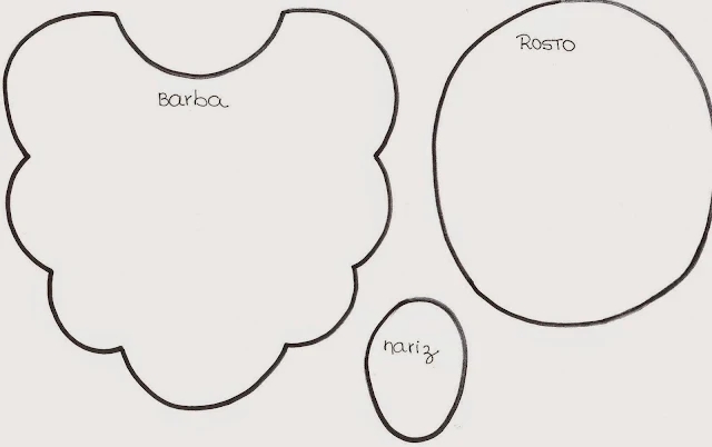 molde de corpo de papai noel em eva grande