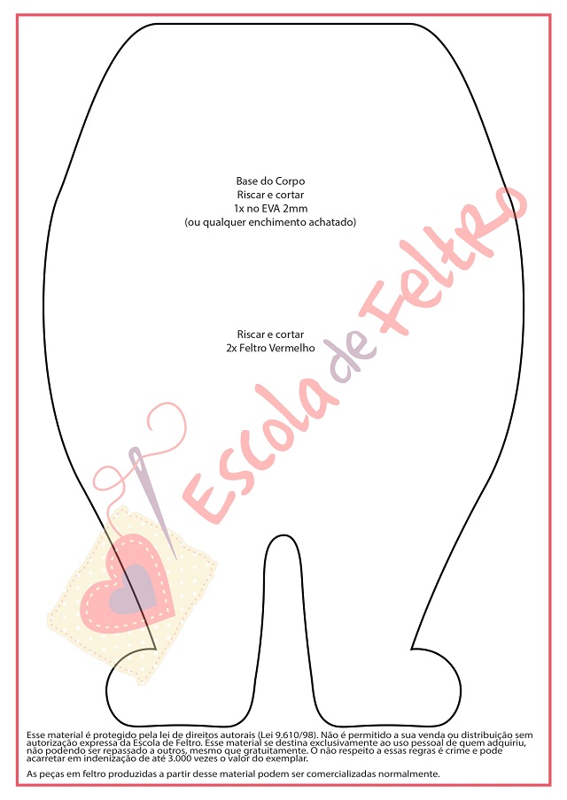 molde de papai noel em eva para painel escolar