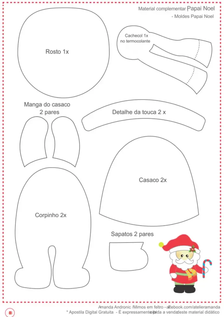 molde papai noel eva