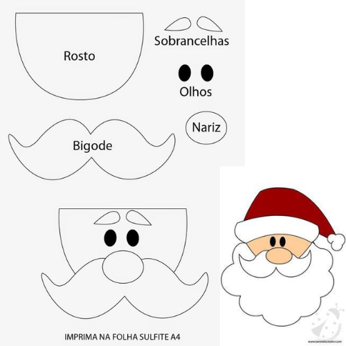 desenho papai noel para colorir