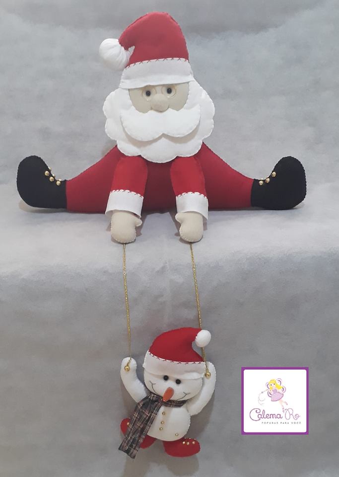 molde papai noel em tecido