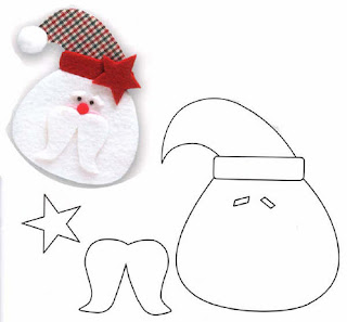 molde papai noel para lembrancinha