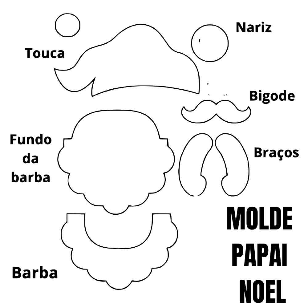 molde papai noel rosto