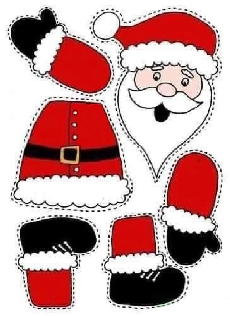 molde papai noel para lembrancinha