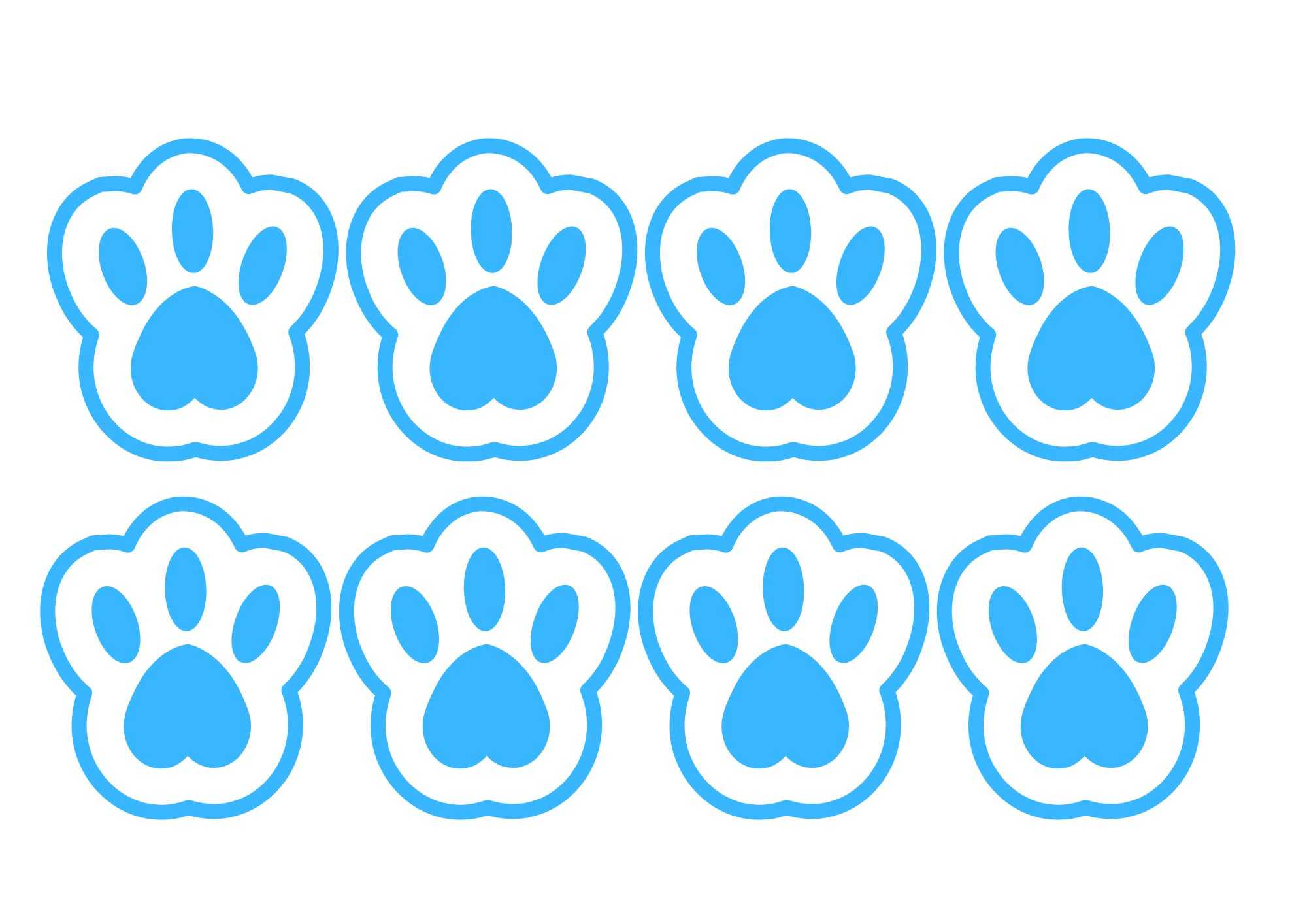 molde de pegada de coelho para imprimir