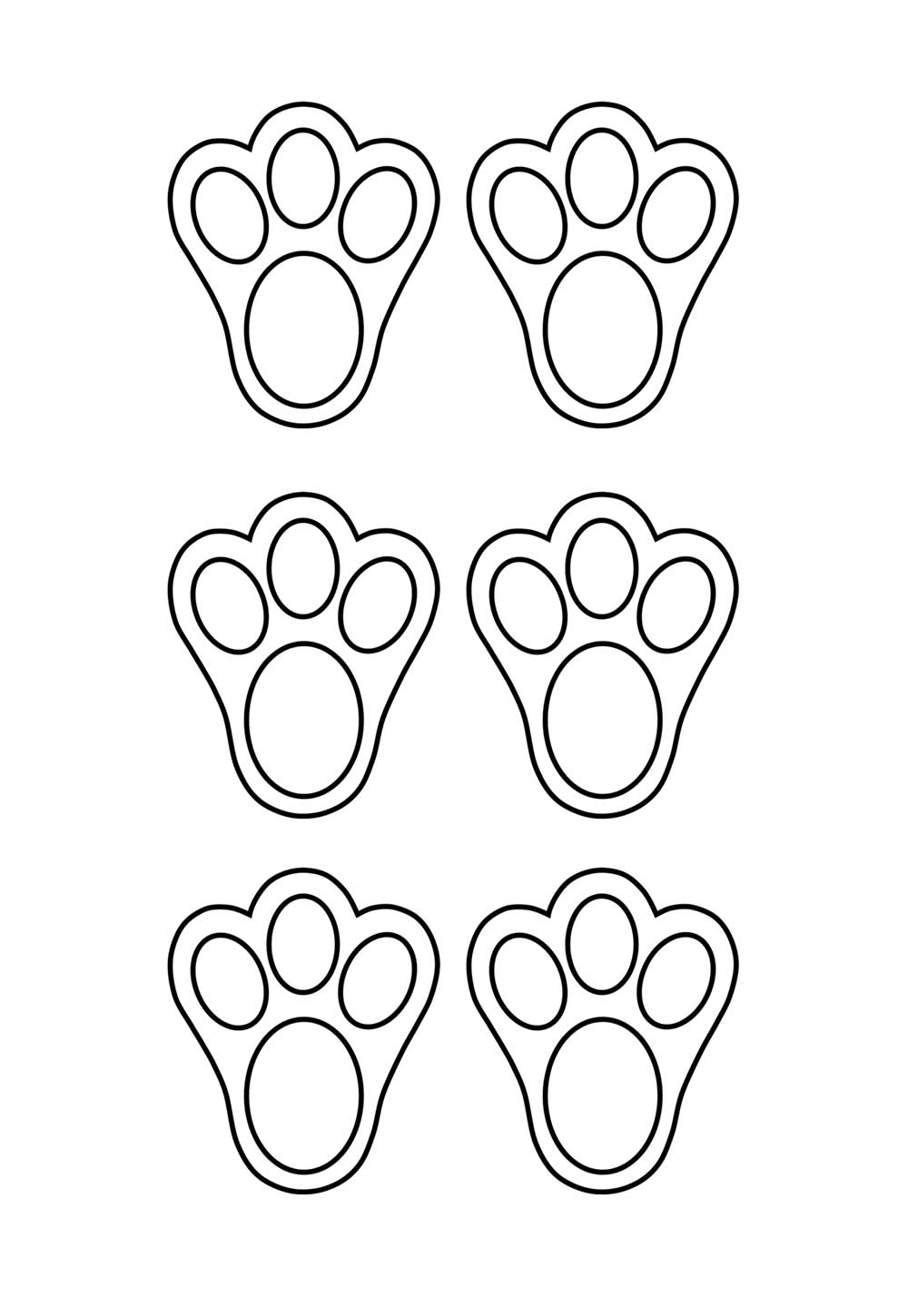 Decoração de Páscoa: Usando Pegadas de Coelho em Diferentes Tamanhos