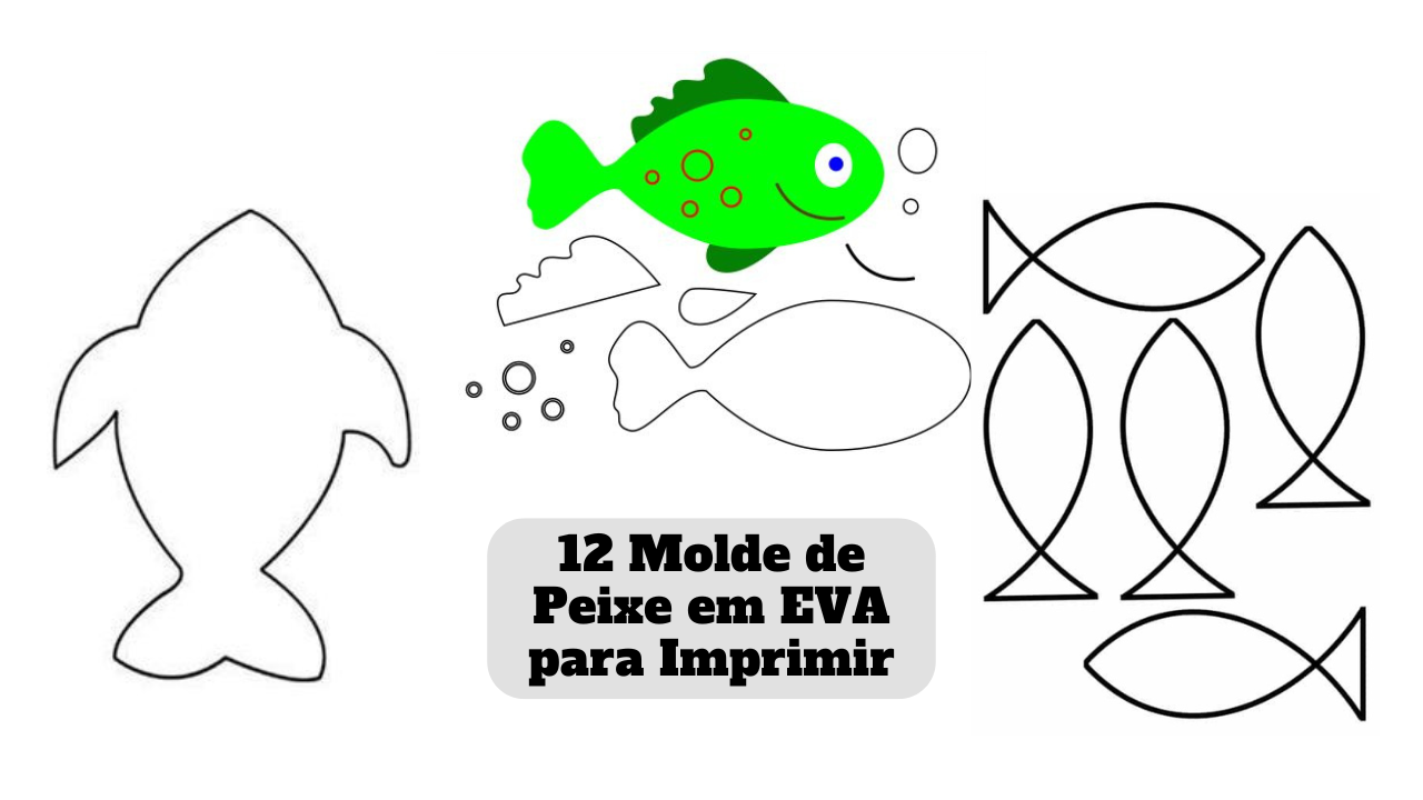 ideias de artesanato com molde de peixe