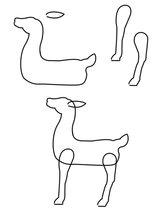 molde rena de natal grande