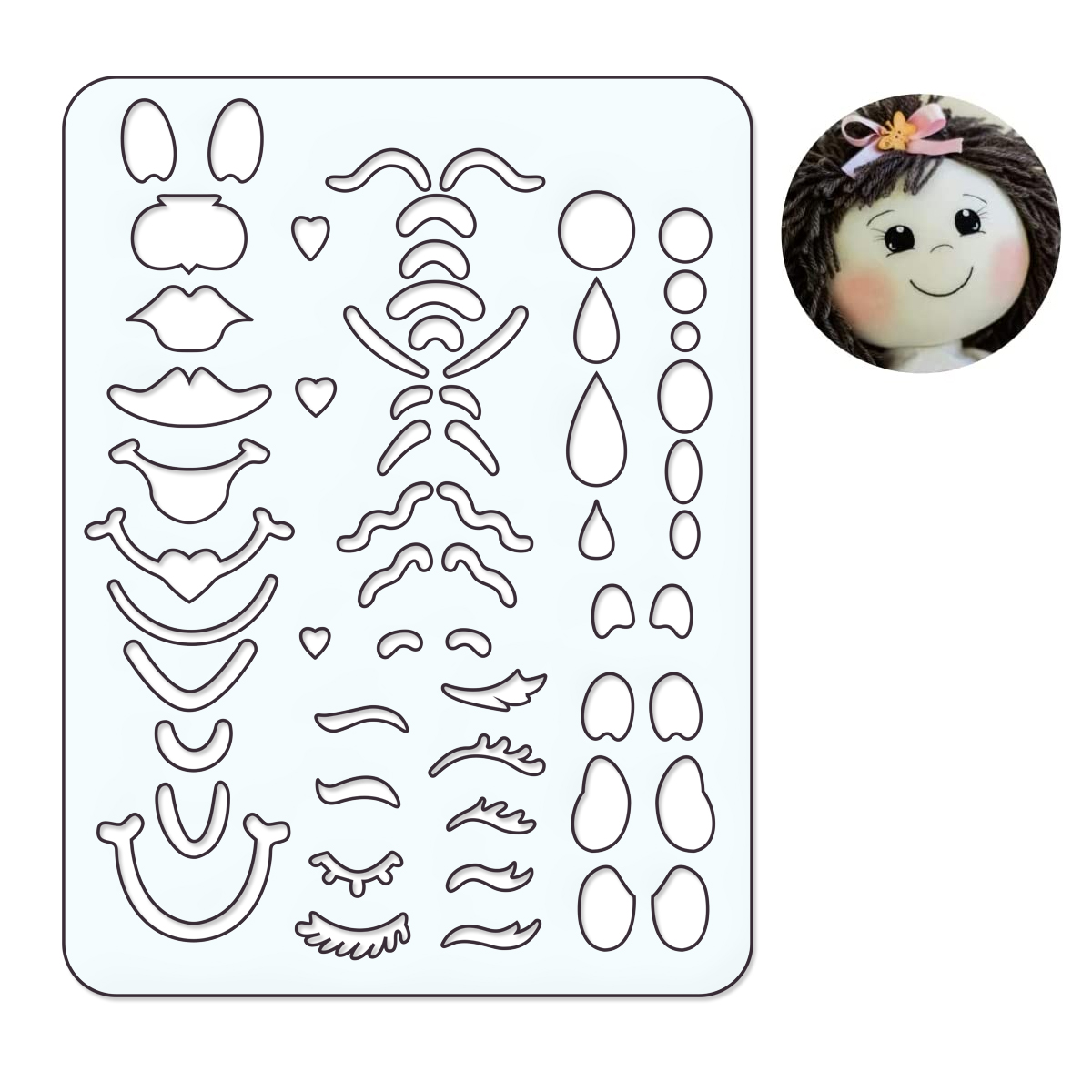 Técnicas de Pintura e Bordado de Rostinhos em Bonecas de Pano