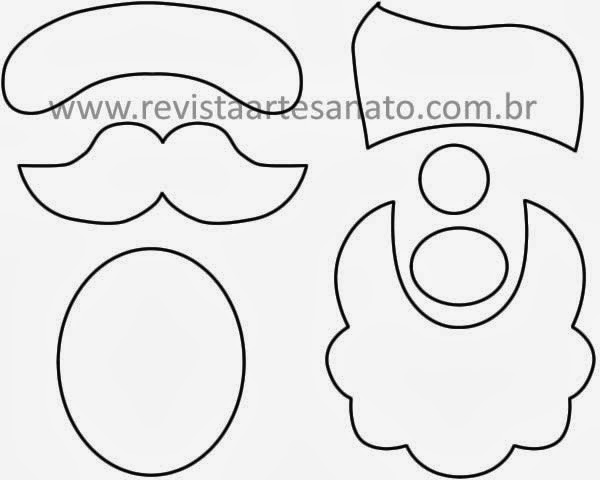 molde de gorro de papai noel em eva