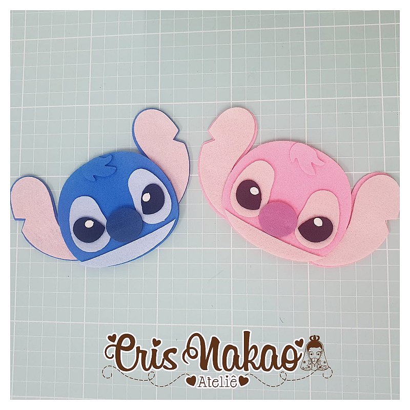 molde stitch em feltro vs molde stitch em papel