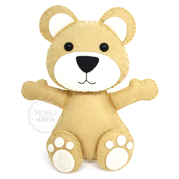 Melhores Moldes de Ursinho de Feltro para Iniciantes