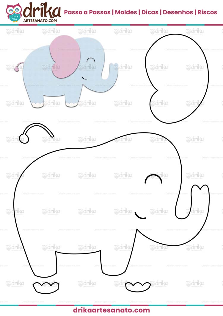 molde elefante de tecido