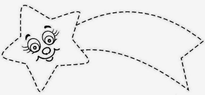 molde estrela de natal 5 pontas para imprimir