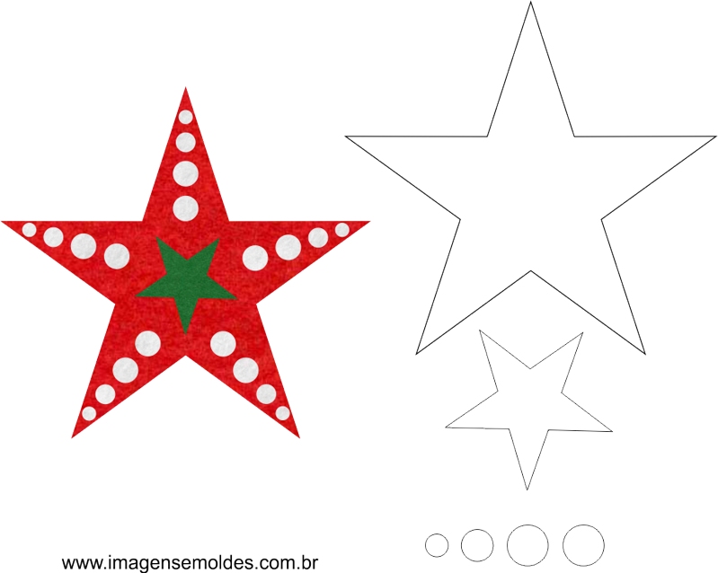 molde estrela de natal