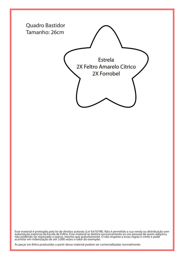 molde estrela de natal 5 pontas para imprimir