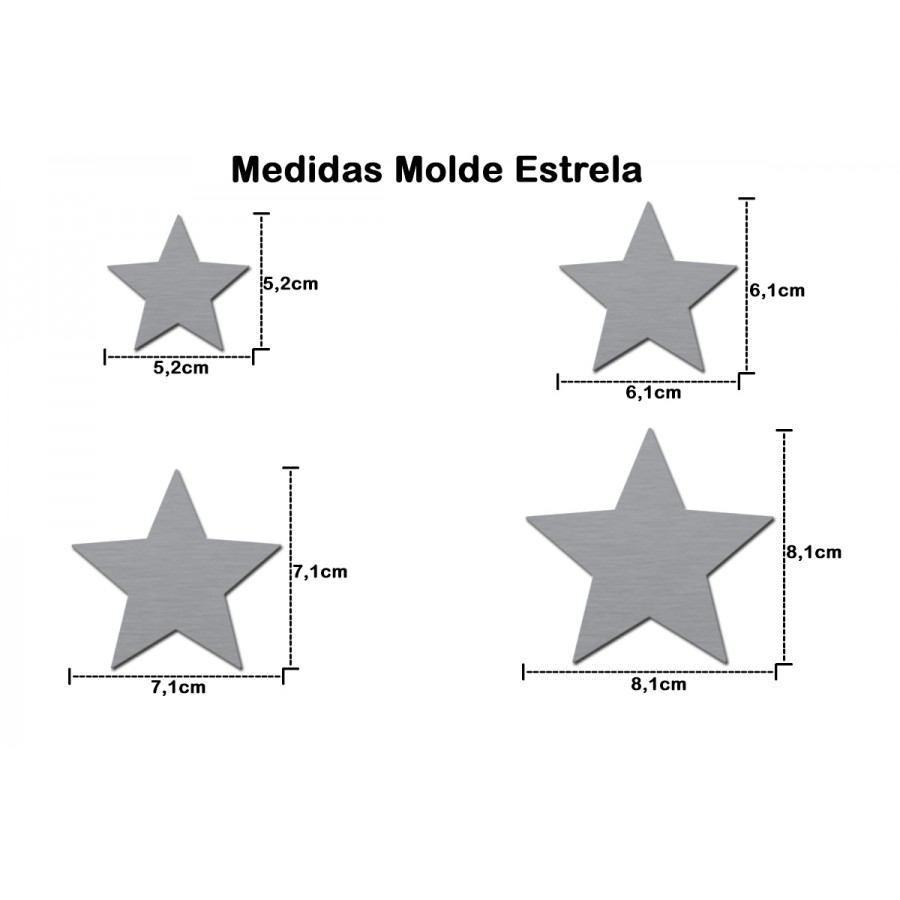 molde estrela para biscuit