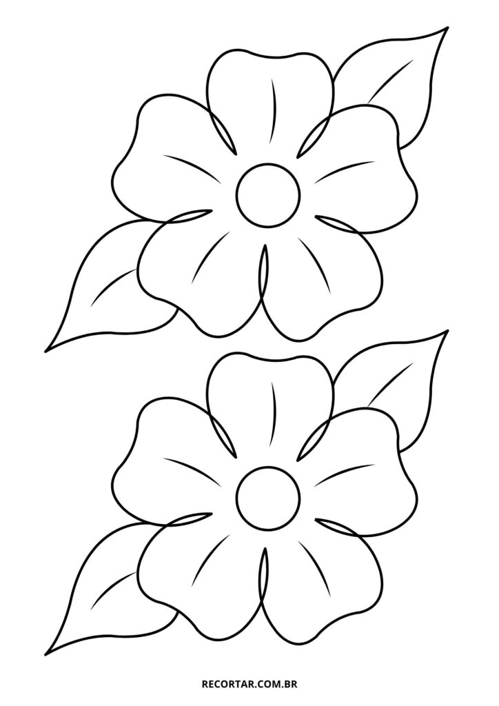 moldes de flores em EVA para imprimir